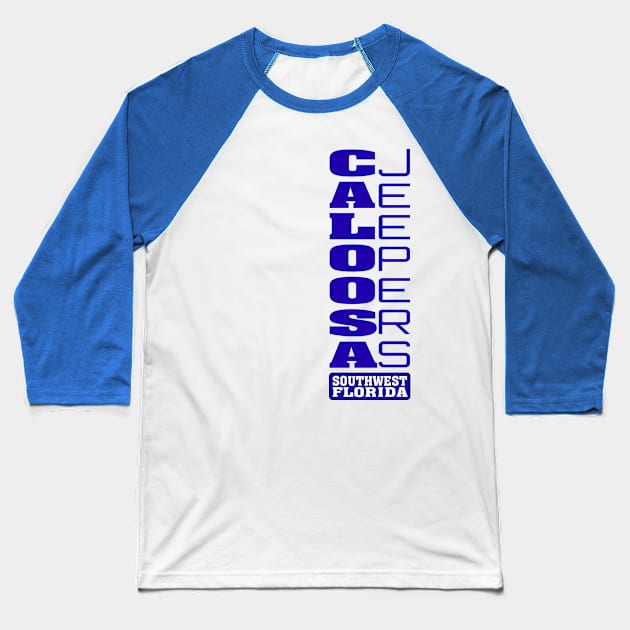 Navy Vertical Logo Baseball T-Shirt by Caloosa Jeepers 